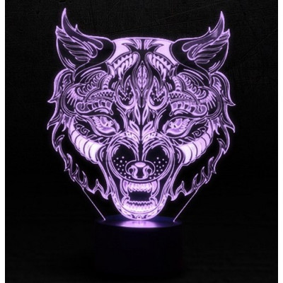3Д светодиодная лампа "Wolf"