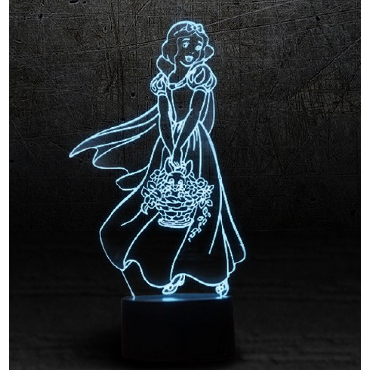 Led светильник 3D "Белоснежка"