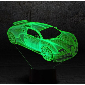 Led светильник 3D "Bugatti Veyron"