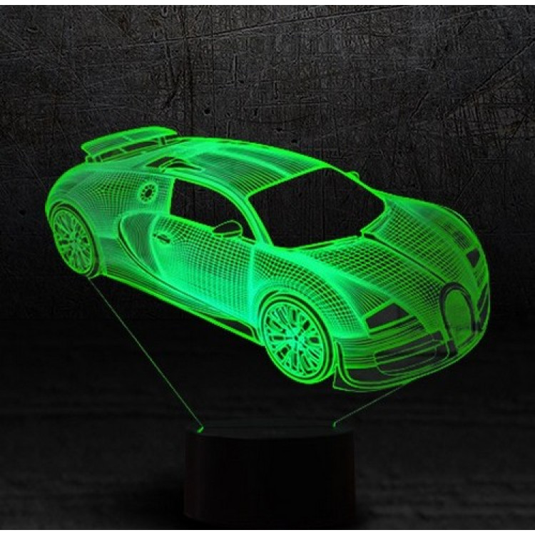 Led светильник 3D "Bugatti Veyron"