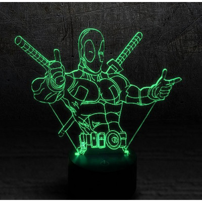 Led светильник 3D "Deadpool"