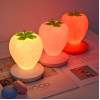 Силиконовый LED светильник-ночник "Клубника", 3 цвета