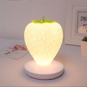 Силиконовый LED светильник "Клубника" (3 цвета)-foto8