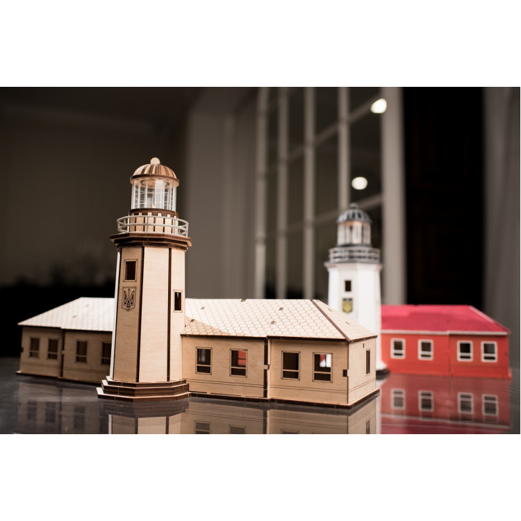 3D конструктор пазл Маяк острова Зміїний з будівлею