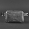 Сумка напоясная Dropbag mini "Графит", натуральная кожа 