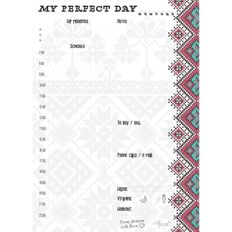 Ежедневник планер "My perfect day. Ukraine"