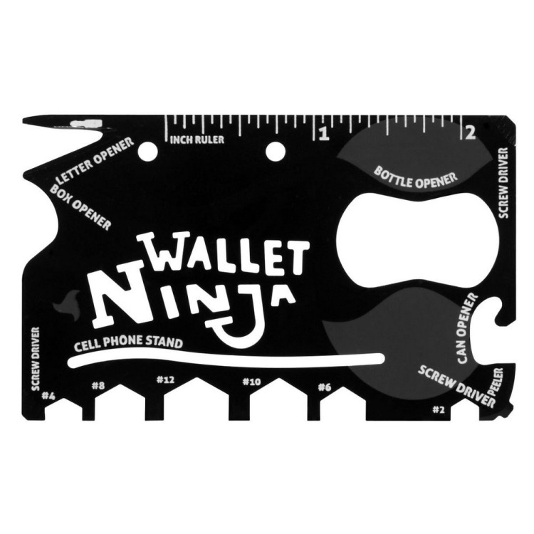 Мультитул в виде кредитной карты 18 в 1 "Ninja Wallet"