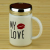 Керамическая кружка с крышкой "My love"
