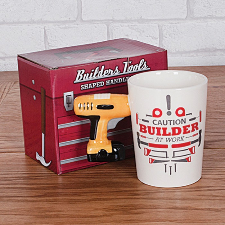 Керамическая кружка "Caution Building" (шуруповерт)