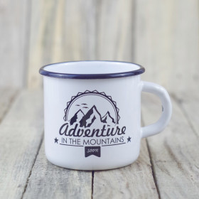 Емальоване горнятко "Adventure in the mountains"