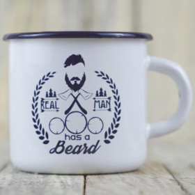 Эмалированная кружка "Real man has a beard"-foto2