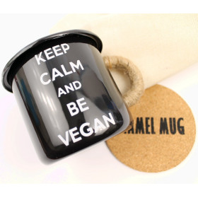 Емальоване горнятко "Keep calm and be vegan"-foto2