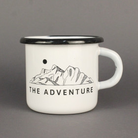 Емальоване горнятко "The adventure" біле