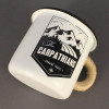 Емальована чашка з принтом "Carpathians" біла