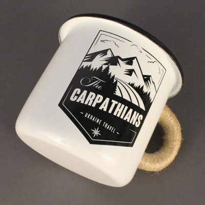 Емальоване горнятко "Carpathians" біла-foto2