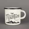 Емальована чашка з принтом "The mountains" біла
