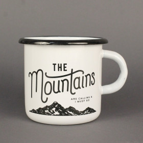 Емальоване горнятко "The mountains" біле