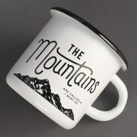 Емальоване горнятко "The mountains" біле-foto2