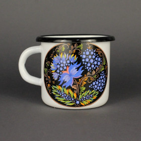 Емальоване горнятко "Петриківський розпис. Волошки"-foto2