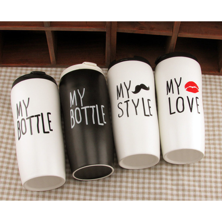 Термокружка керамическая "My Bottle", белая