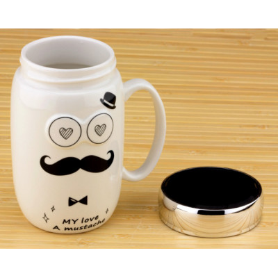 Кружка с крышкой "Mustache" (2 вида)-foto2