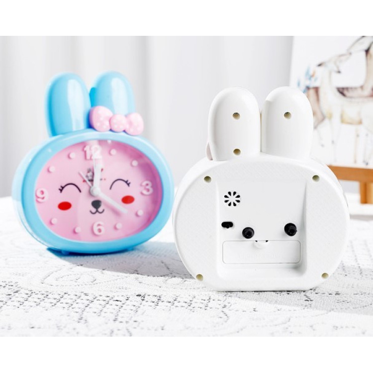 Детские настольные часы-будильник "Зайка", 2 цвета