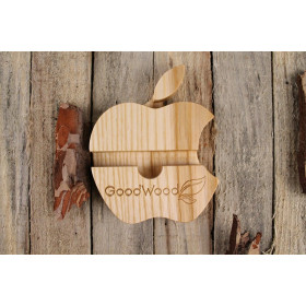 Деревянная подставка для телефона "Apple"-foto4
