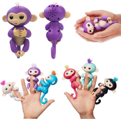 Интерактивная обезьянка Fingerling Monkey (голубая)-foto6