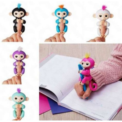Интерактивная обезьянка Fingerling Monkey (голубая)-foto8
