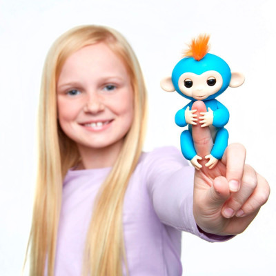 Интерактивная обезьянка Fingerling Monkey (голубая)-foto4