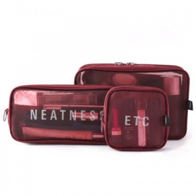 Набір дорожніх органайзерів "Neatness. Beauty. Etc." (бордовий)-foto9