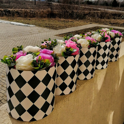 Квітковий букет із мила "Black and white"-foto6