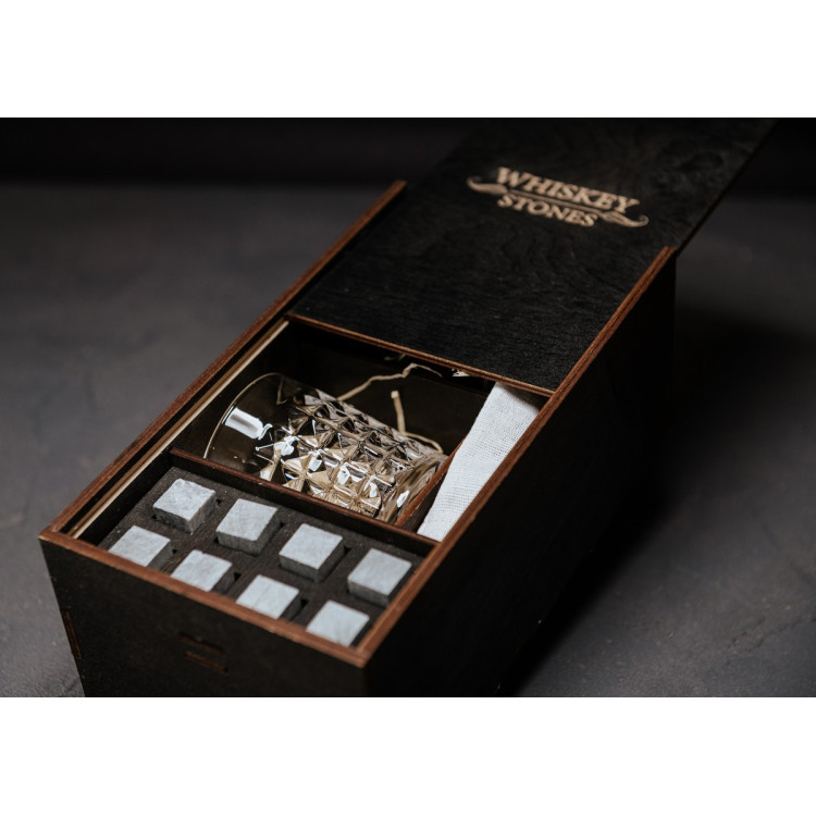 Подарунковий набір камені та склянки для віскі №1"Diamond"