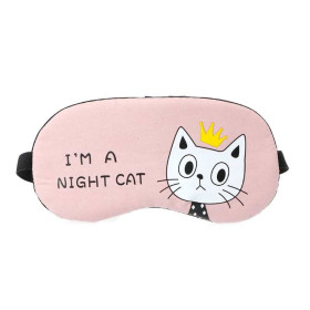 Маска для сна с гелем I'm A Night Cat (розовая)-foto2
