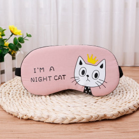 Маска для сна с гелем I'm A Night Cat (розовая)