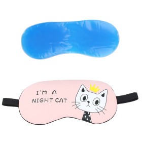 Маска для сна с гелем I'm A Night Cat (серая)-foto6