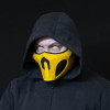Маска Скорпіона Захисник Харумі з гри Mortal Kombat 11 жовтого кольору