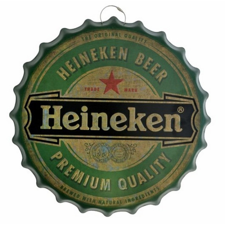 Гигантская пивная крышка "Heineken"