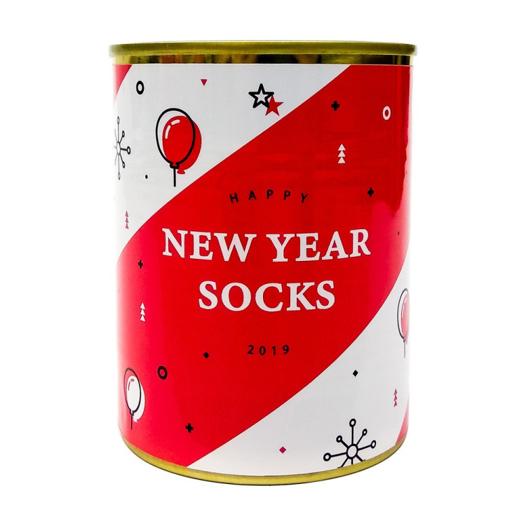Носки в консервной банке "New Year socks"