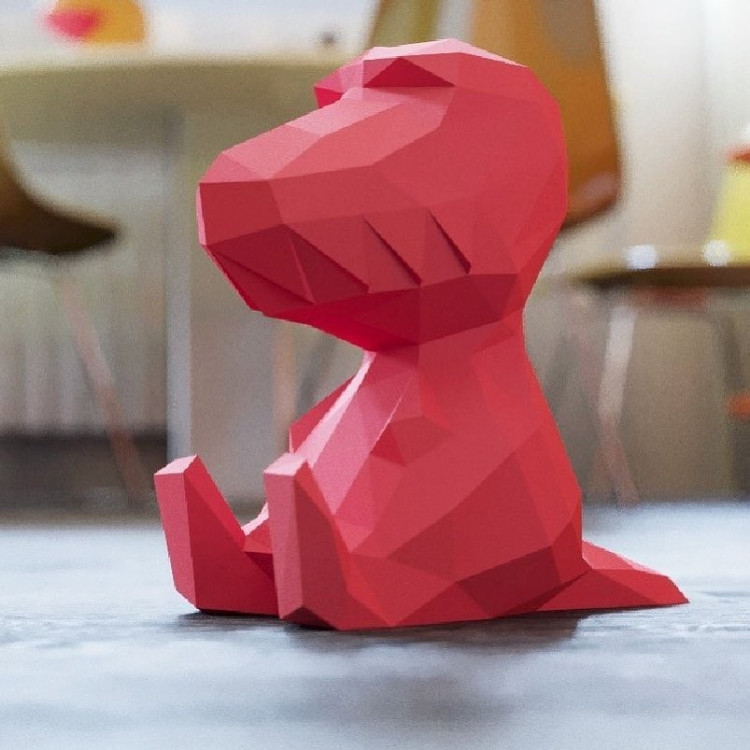 Об'ємна 3d модель з паперу "Діно" для самостійного складання