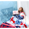 Плед з рукавами "Зимова казка", мікрофібра