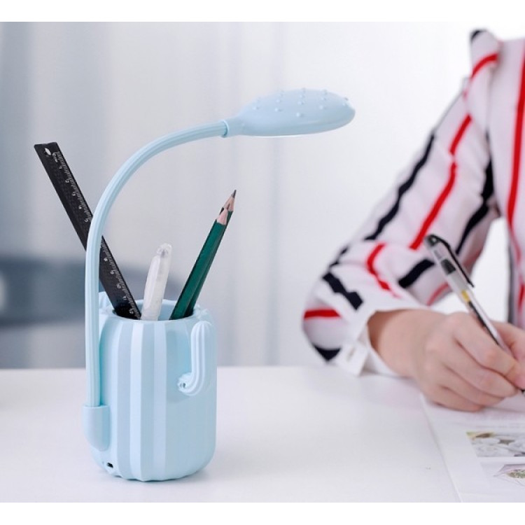 Настольная Led-лампа "Кактус" с подставкой для канцелярии, 2 цвета