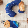 Комплект подушка для шеи + маска для сна "Космос"