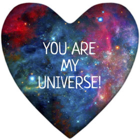 Подушка-сердце "You are my universe!"