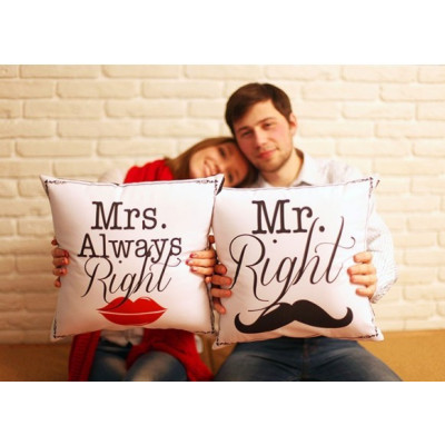 Подушка "Mrs. Right"-foto3