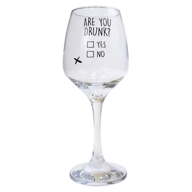 Бокал для вина "Are you drunk?"