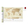 Скретч-карта мира Travel Map "Gold World" на русском языке