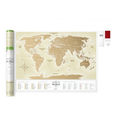 Скретч карта Travel Map "Gold World" (рус. язык)-foto6