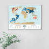 Скретч-карта мира Travel Map "Holiday Lagoon World" на английском языке