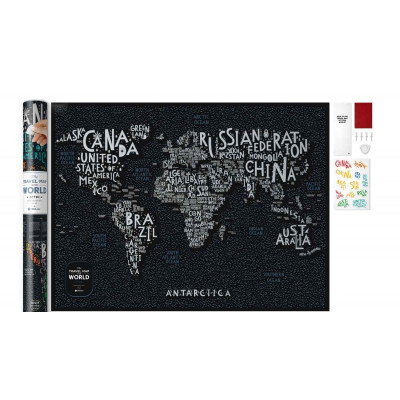 Скретч карта Travel Map "Letters World"-foto6
